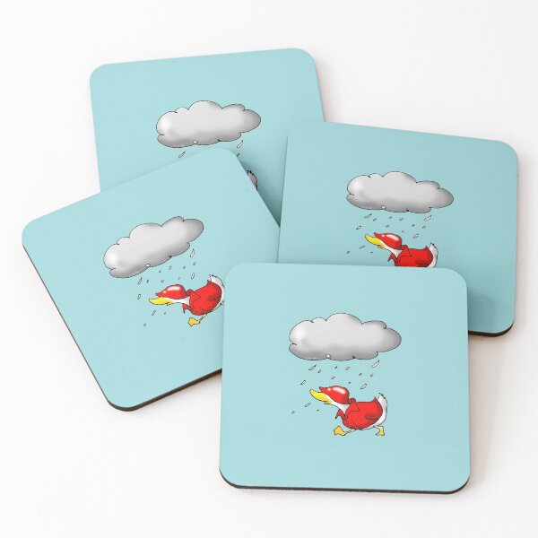 Item preview, Rainy day ducky in rain coat  designed and sold by CuteCartoon.