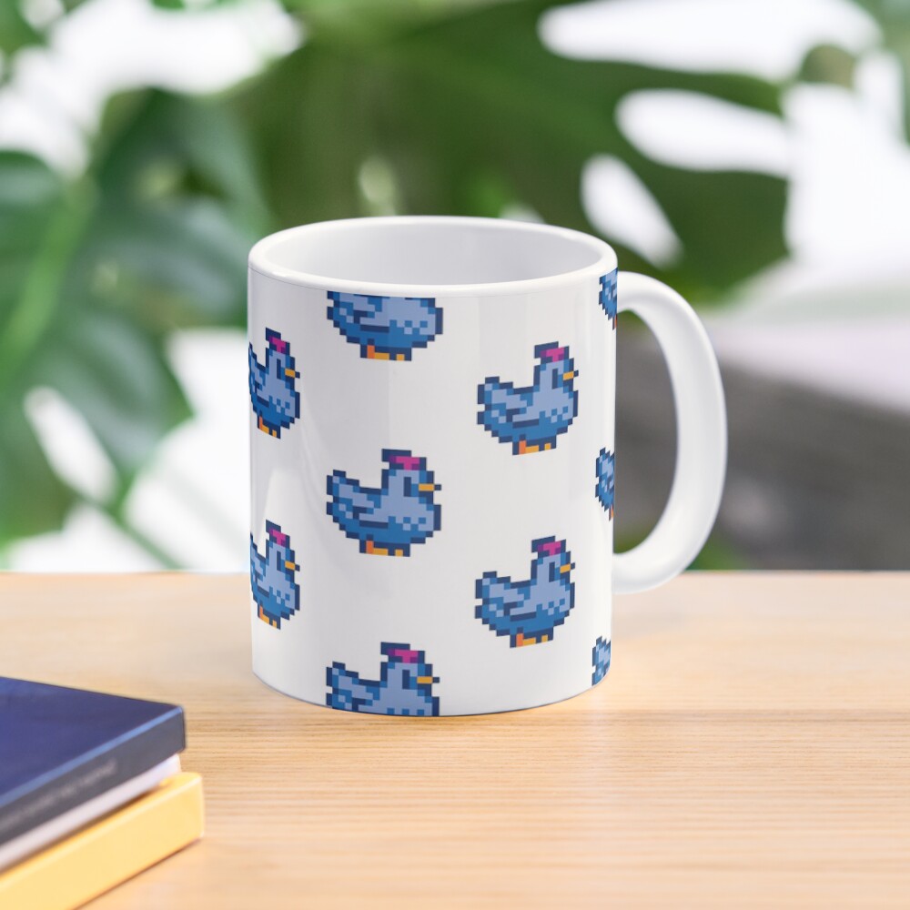 stardew valley blue chicken pillow plush