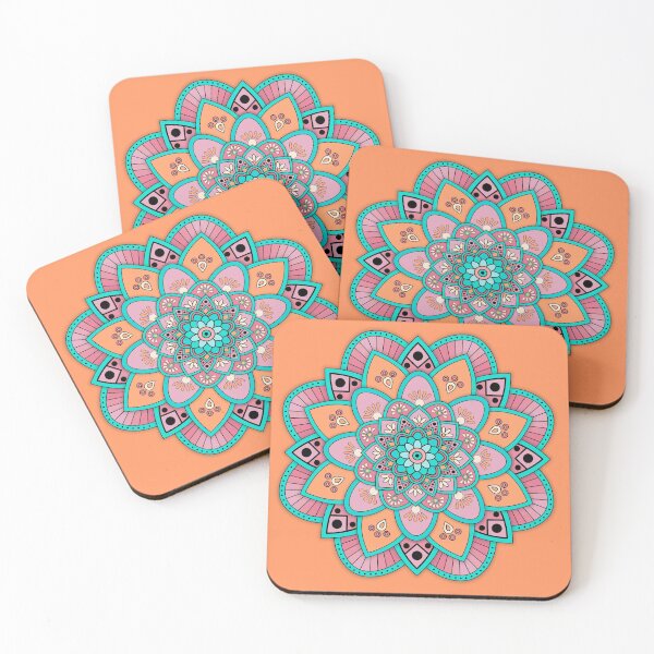 Item preview, Mandala Six, Orange Edition Zen Tangle Art Style of Mandala designed and sold by etoide.
