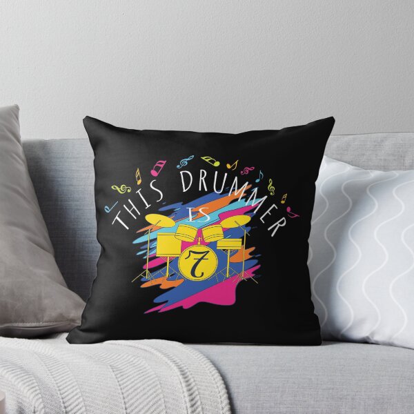 Item preview, This Drummer Is 7 Years Old Drumming 7th Birthday Party graphic designed and sold by Grabitees.