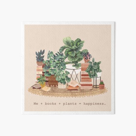 Item preview, Books and plants illustration designed and sold by Ana Moguš.