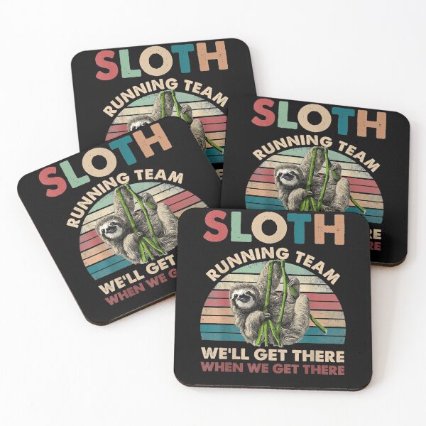 Item preview, Vintage Sloth Running Team We'll Get There When We Get There designed and sold by VioletGD20.