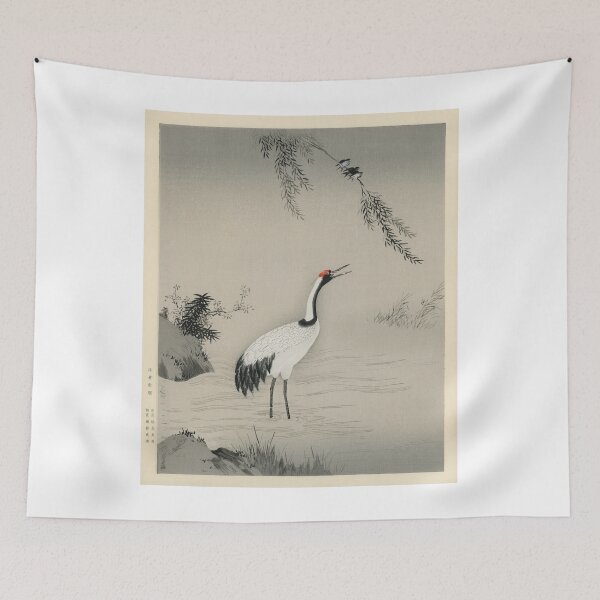 Item preview, Japanese Crane old art prints antique japan decor  designed and sold by tomekp14.