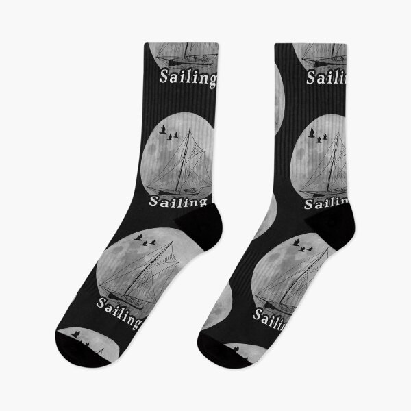 Item preview, Sailing full moon sailboat captain gift designed and sold by Kuma518.