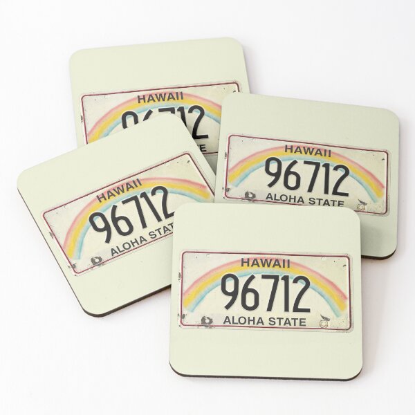 Item preview, Vintage Hawaii License Plate 96712 designed and sold by northshoresign.