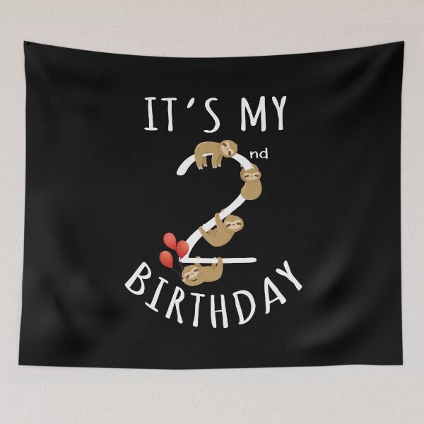 Item preview, It's My 2nd Birthday Sloth 2 Years Old Kid B-day Party product designed and sold by Grabitees.