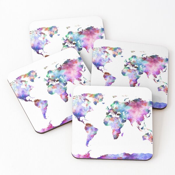 Item preview, Colorful watercolor map designed and sold by millamix.