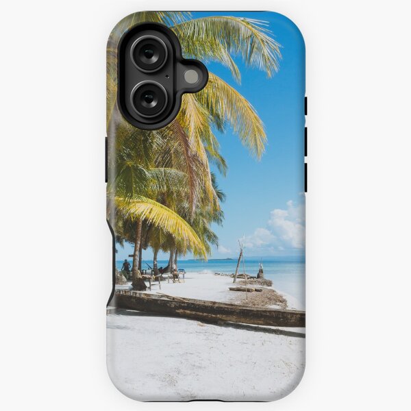 Item preview, San Blas Panama wooden traditional kayak on tropical beach designed and sold by michieldros.