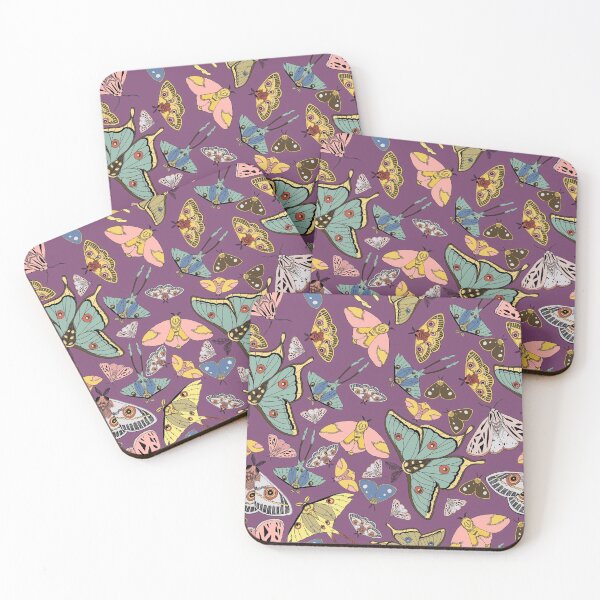 Item preview, Moths Moths Moths Purple designed and sold by coloristhecure.