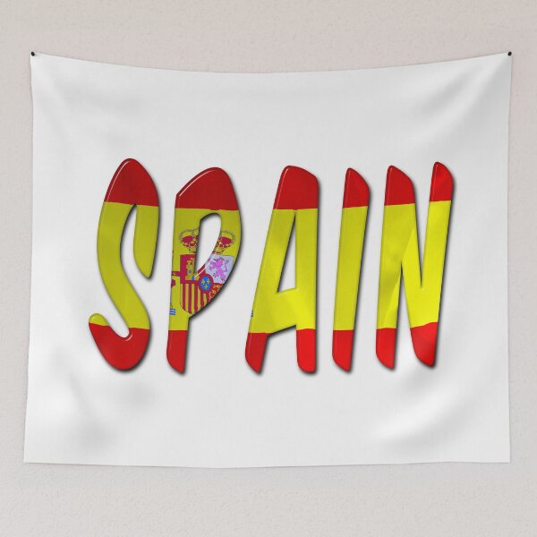 Item preview, Spain Word With Flag Texture designed and sold by MarkUK97.
