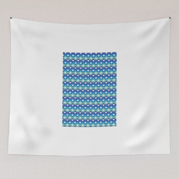 Item preview, Fish scales and hearts- Summer ideas Blues tones- Beach  designed and sold by CacaoDesigns.