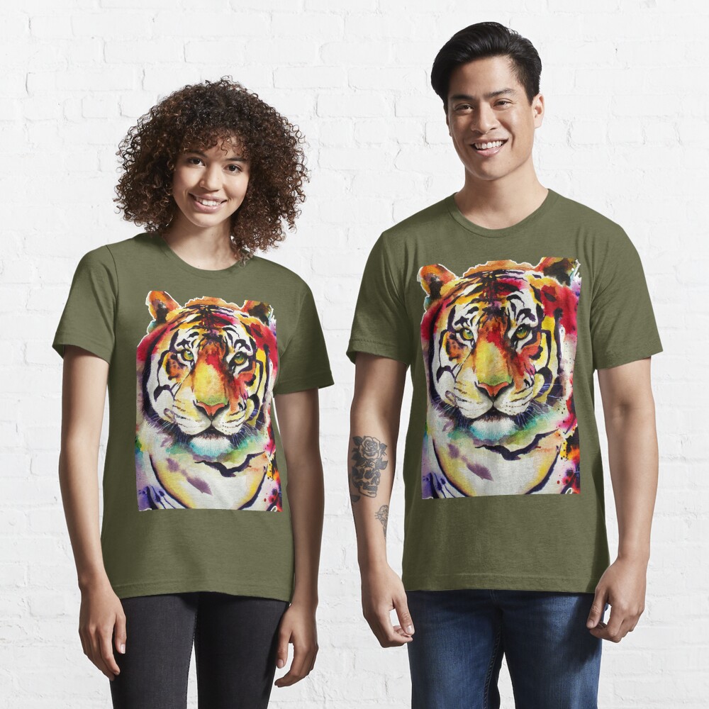 Wellcoda Tiger Animal Wild Cat Mens T-shirt, Noble Graphic Design Printed  Tee