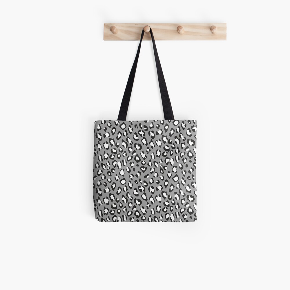 grey leopard print bag