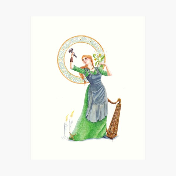 the keltic goddess Brighid Art Print