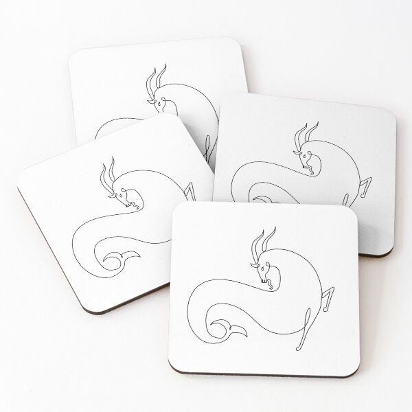 Item preview, Capricorn zodiac sign. One line. Vector illustration in the style of minimalism. Continuous line.The symbol of the astrological horoscope. Hand-drawn illustration. designed and sold by OneLinePrint.