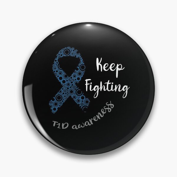 Item preview, Diabetes Awareness T1D Type 1 Blue Ribbon Design Fighting Diabetes Warrior Support designed and sold by FunnySunny T-Shirts.