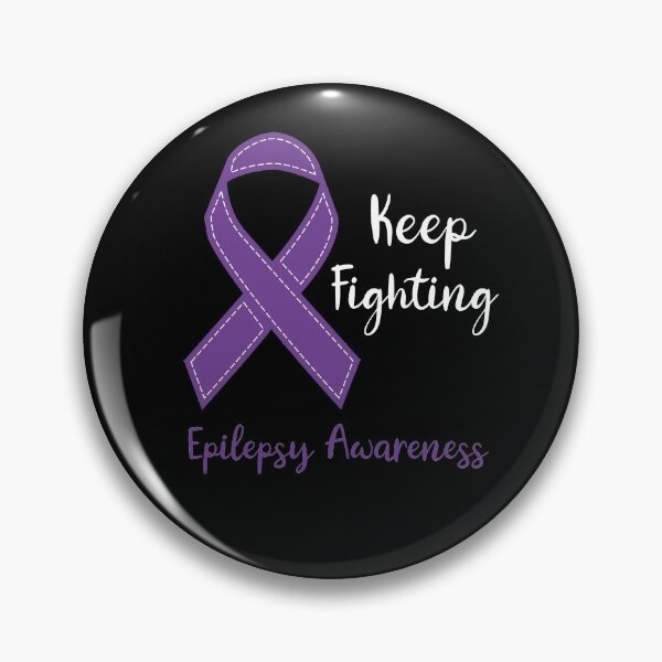 Item preview, Epilepsy Awareness Month Support Design Keep Fighting Purple Ribbon  designed and sold by FunnySunny T-Shirts.