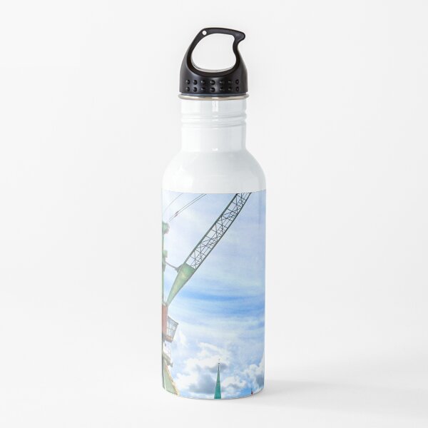 The port crane, Zurich, Switzerland Water Bottle