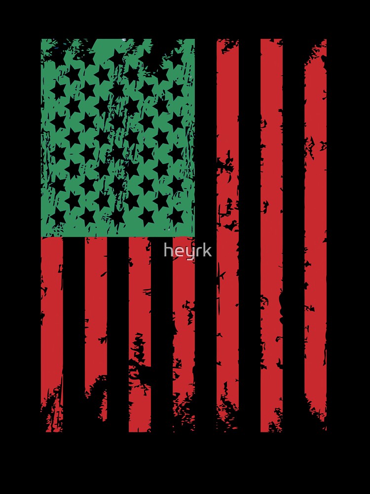 Juneteenth Tee (Red, Black, And Green African-American Flag