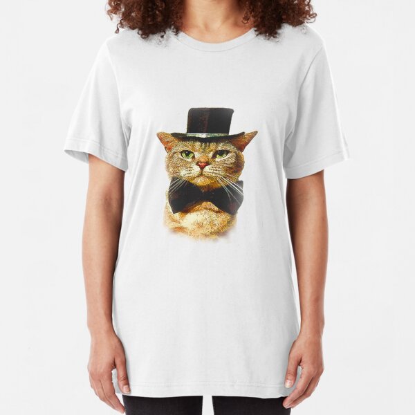 t shirt Mens Womens Unisex steampunk cat top hat 19th century retro cool