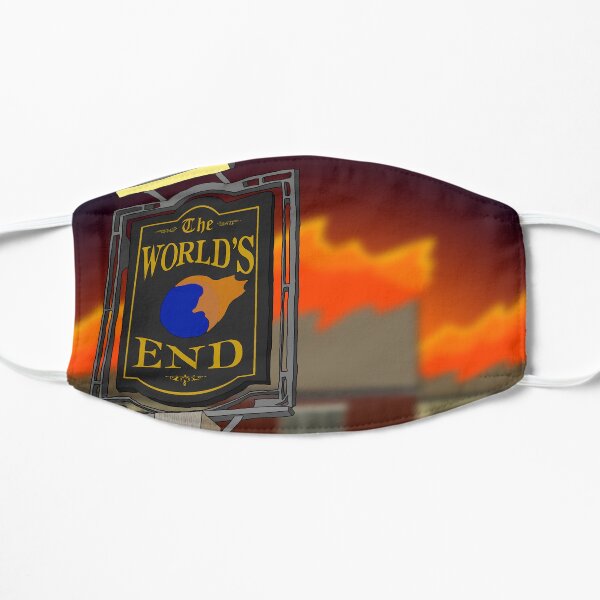 The Worlds End Pub Sign Logo Flat Mask