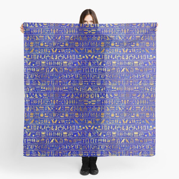 Item preview, Blue Lapis and Gold Hieroglyphics designed and sold by Curtis Ryan Woodside Productions.