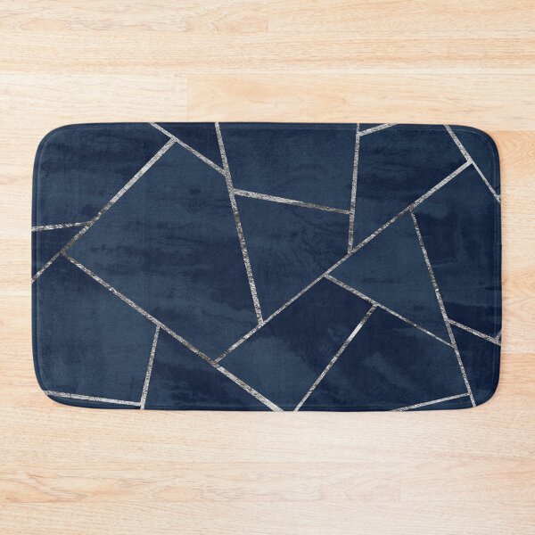 Item preview, Midnight Navy Blue Ink Silver Geometric Glam #1 #geo #decor #art  designed and sold by Anita's & Bella's Art.