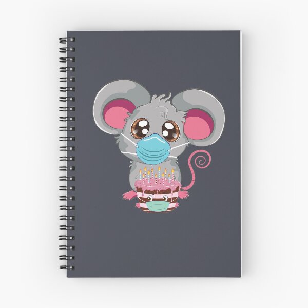 Item preview, Kawaii mouse in face mask with cake designed and sold by AnnArtshock.