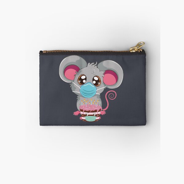 Item preview, Kawaii mouse in face mask with cake designed and sold by AnnArtshock.