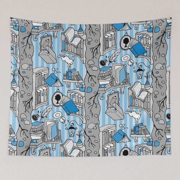 Item preview, Books: Through the rabbit hole_Gray and Blue designed and sold by miavaldez.