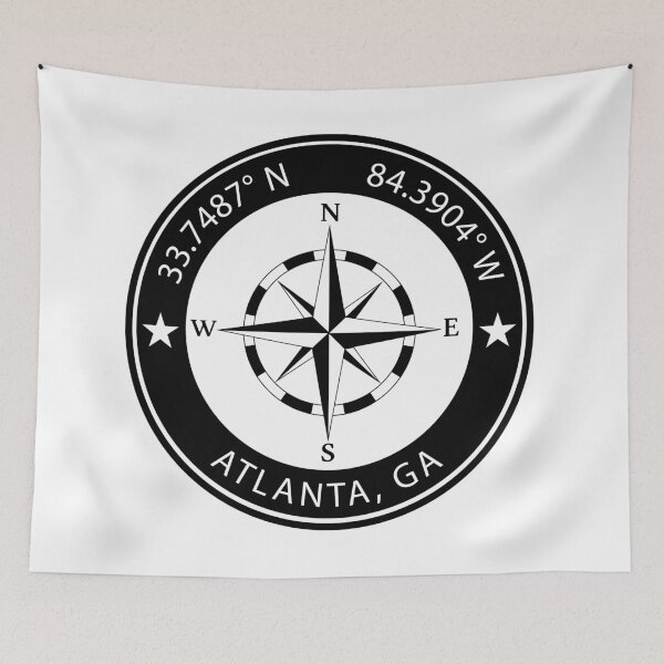 Item preview, Atlanta, Georgia Geographical Coordinates designed and sold by TeeOhGraphics.