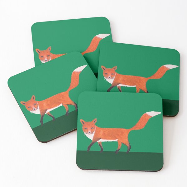 Item preview, Wild Fox on green background designed and sold by Cheryl Tipple-Trepat.