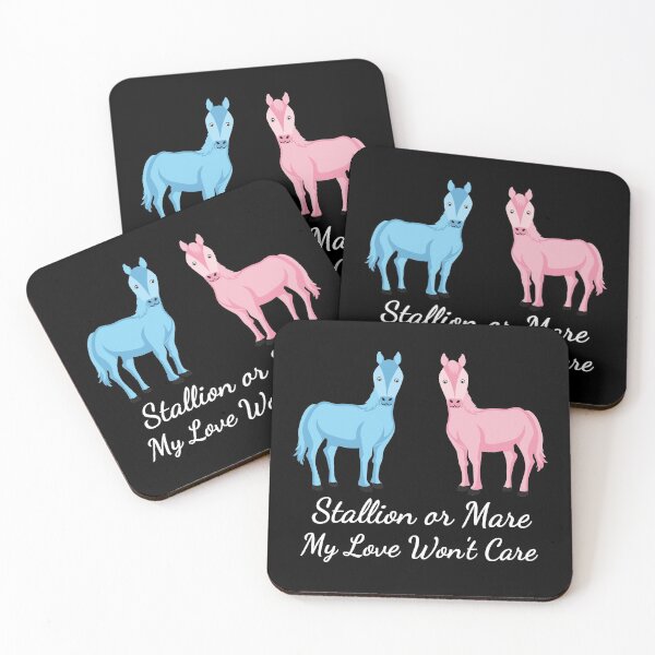 Item preview, Horse Theme Gender Reveal Stallion Or Mare My Love Wont Care print designed and sold by jakehughes2015.