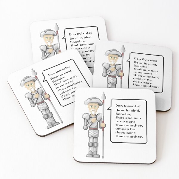 Item preview, Pixel Art – Don Quixote by Miguel de Cervantes designed and sold by literaturelodge.