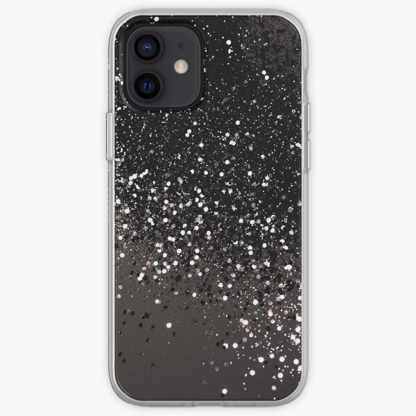 Blush Gray Black Lady Glitter #2 #shiny #decor #art iPhone Soft Case