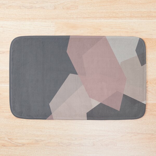 Item preview, Rose Quartz Crystal #2 Blush Pink Charcoal Graphite Gray Geometric Abstract Pattern designed and sold by Brushedinbold.