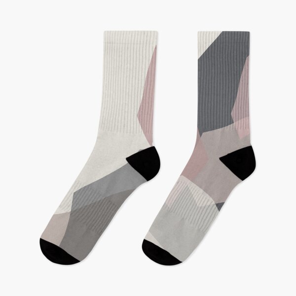 Aperçu de l'œuvre Rose Quartz Crystal # 1 Blush Pink Charcoal Graphite Gray Géométrique Abstract Pattern créée et vendue par Brushedinbold.