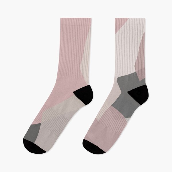 Item preview, Copy of Rose Quartz Crystal #3 Blush Pink Charcoal Graphite Gray Geometric Abstract Pattern designed and sold by Brushedinbold.