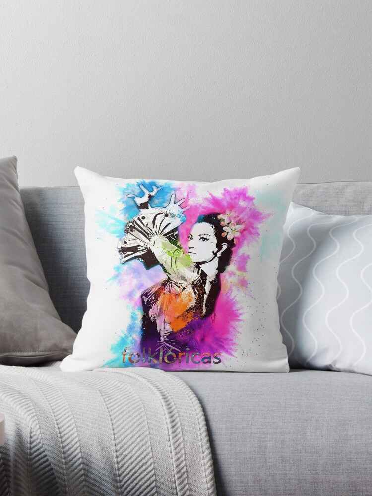 Imagen 1 de 4, Cojín con la obra Lola Flores Torbellino de Colores, diseñada y vendida por danimota.