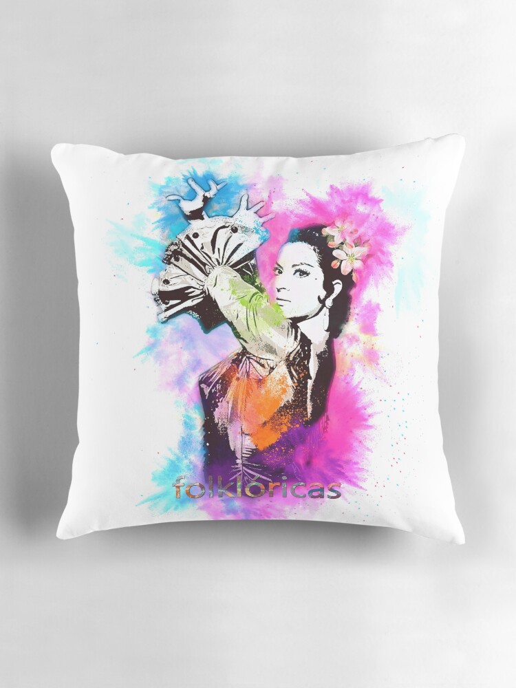 Imagen 3 de 4, Cojín con la obra Lola Flores Torbellino de Colores, diseñada y vendida por danimota.