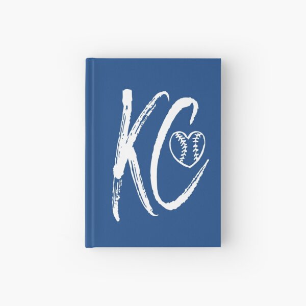 Kansas City Baseball Heart, I love KC Hardcover Journal