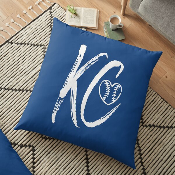 Kansas City Baseball Heart, I love KC Floor Pillow