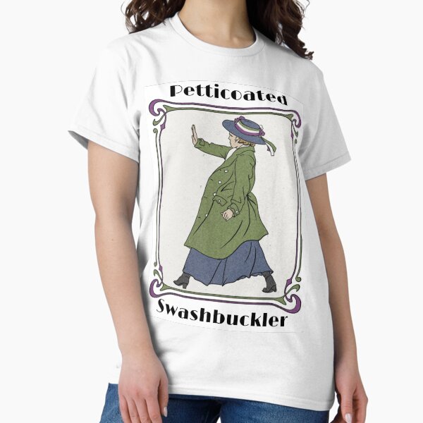Vista previa del artículo con la obra «Swashbuckler Pettticoated - ¡Retrocede!», diseñado y vendido por djalicat.