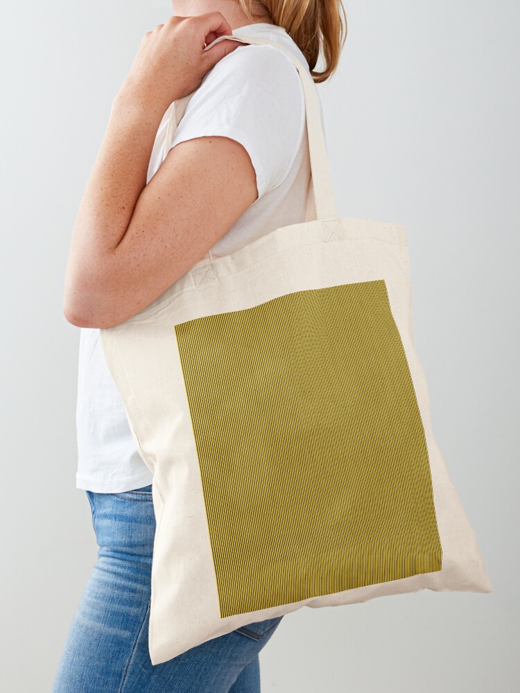 yellow bag with black stripe