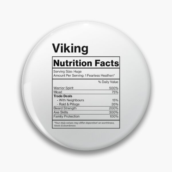 Item preview, Funny Viking Nutrition Facts designed and sold by Sophie Earl.