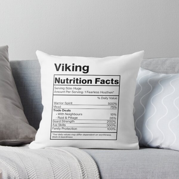 Item preview, Funny Viking Nutrition Facts designed and sold by Sophie Earl.