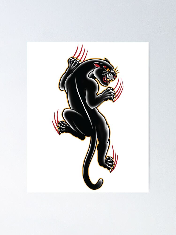 Panther Tattoos  Black panther tattoo Panther tattoo Traditional panther  tattoo
