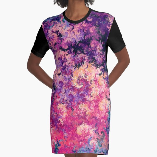 Fractal Sauce Graphic T-Shirt Dress