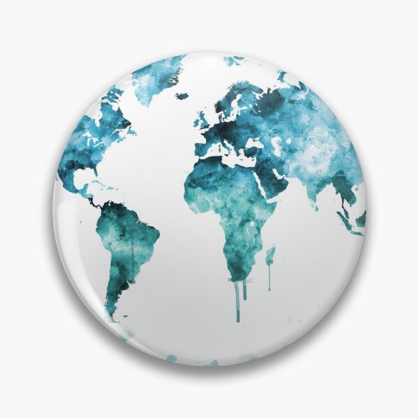 Item preview, Map of the world colored Art designed and sold by millamix.