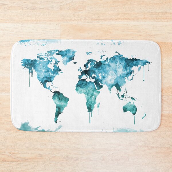 Item preview, Map of the world colored Art designed and sold by millamix.